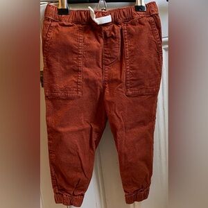 Hanna Andersson Kids Burnt Orange Corduroy Joggers